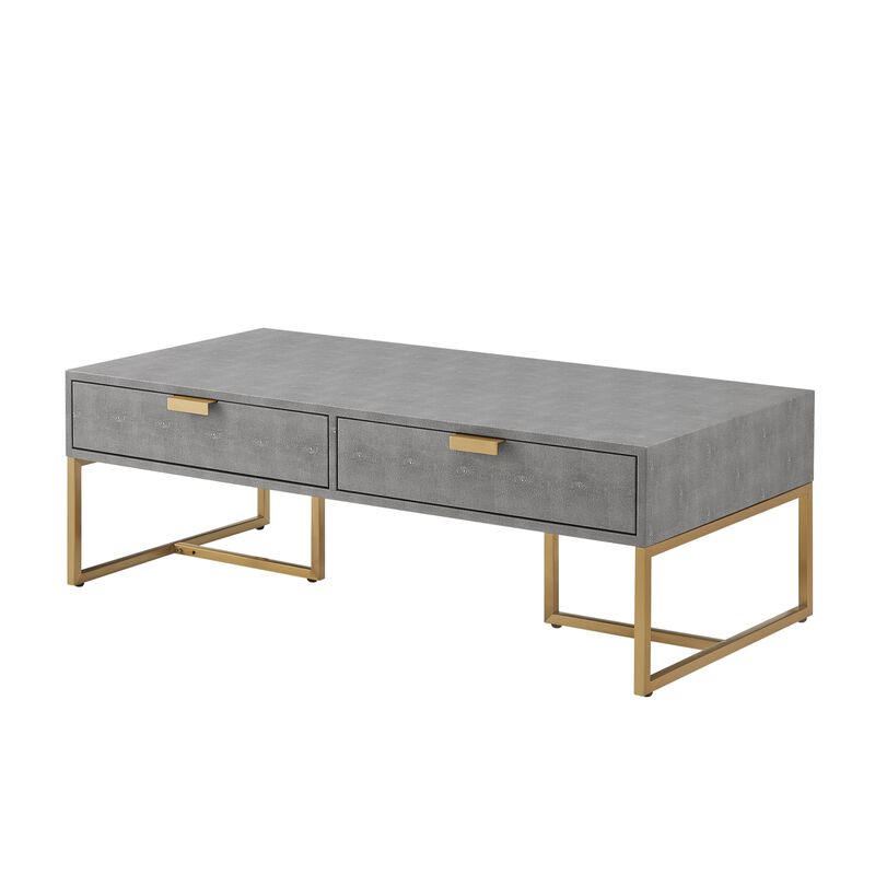 Nicole Miller Taha Faux Shagreen Coffee Table