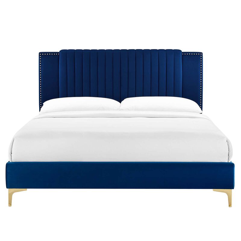 Modway - Zahra Channel Tufted Performance Velvet Queen Platform Bed