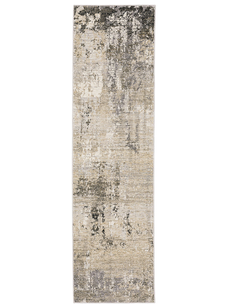 Nebulous 2'3" x 7'6" Beige Rug