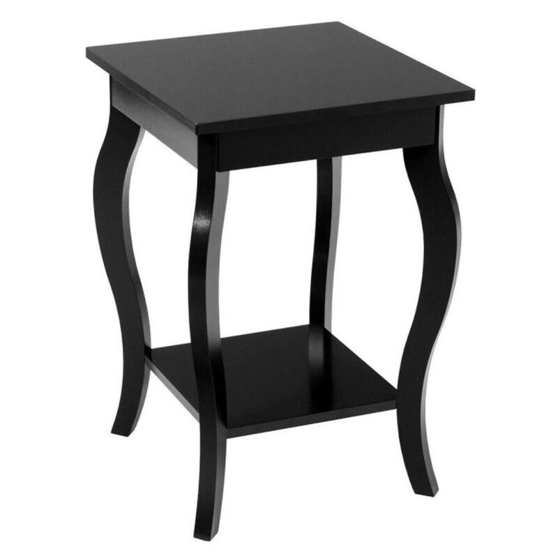 Stylish Nightstand End Table in Wood Finish - Set of 2