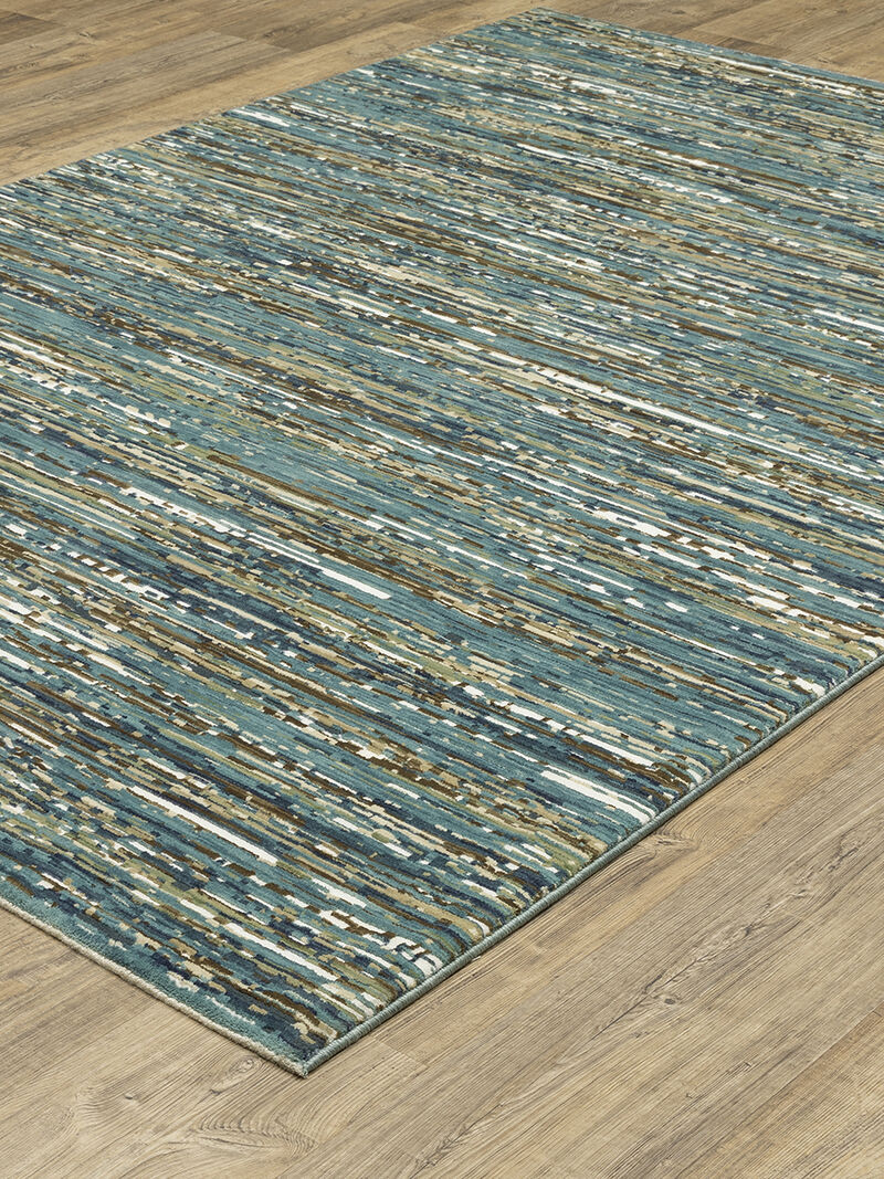 Reed 6'7" x 9'6" Blue Rug