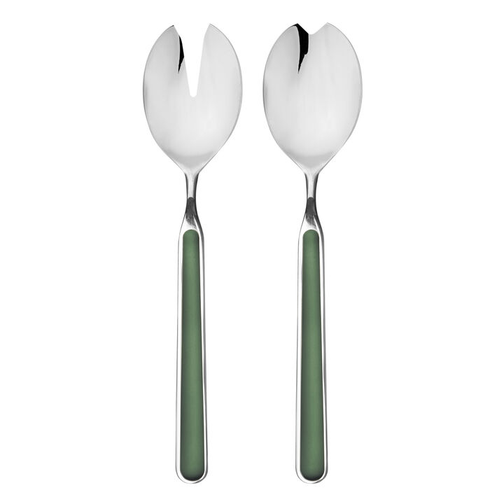 Fantasia 2-Piece Salad Serving Set in Green