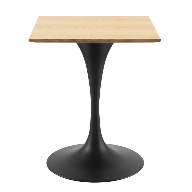 Modway - Lippa 24" Wood Square Dining Table Black Natural