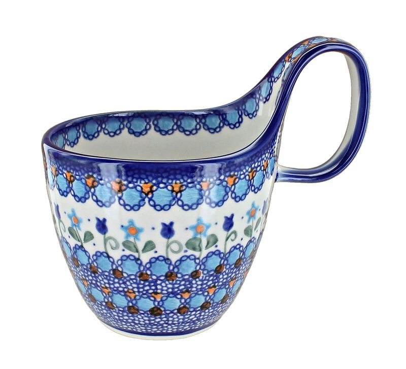 Blue Rose Polish Pottery Savannah Soup Mug