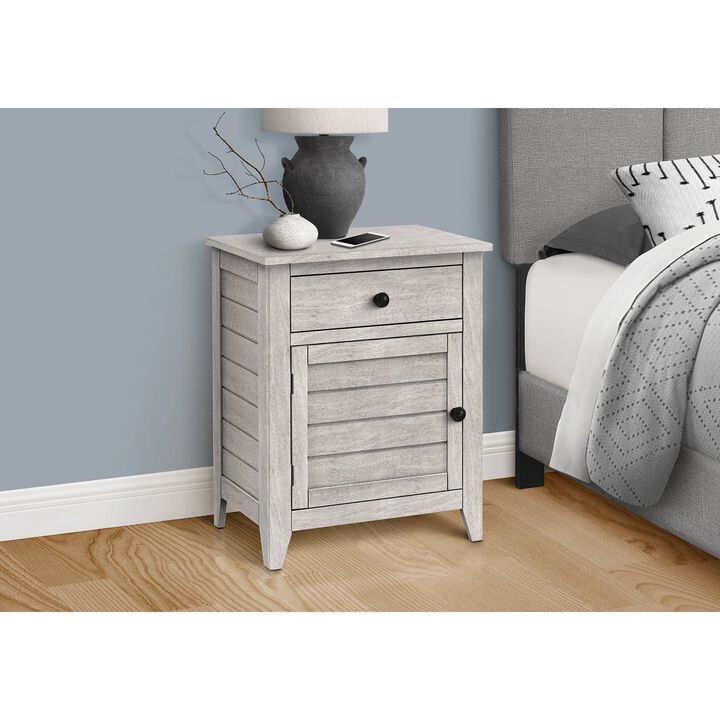 Monarch Specialties I 3951 - Accent Table, Nightstand, Storage Drawer, End, Side Table, Bedroom, Lamp, Storage,  Transitional