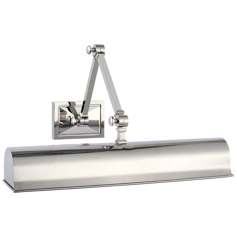 Jane 18" Double Library Light in Polished Nickel