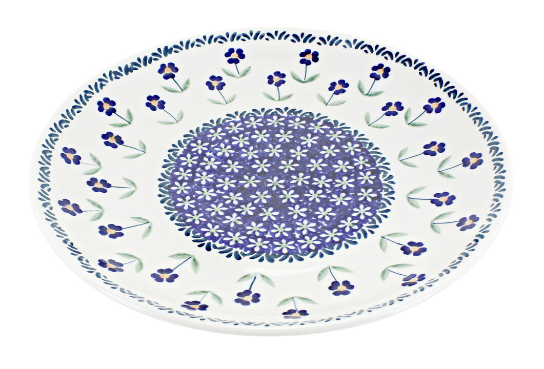 Blue Rose Polish Pottery Festive Fir Dinner Plate