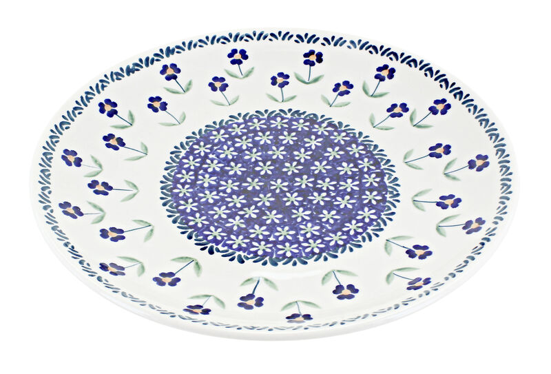 Blue Rose Polish Pottery Festive Fir Dinner Plate