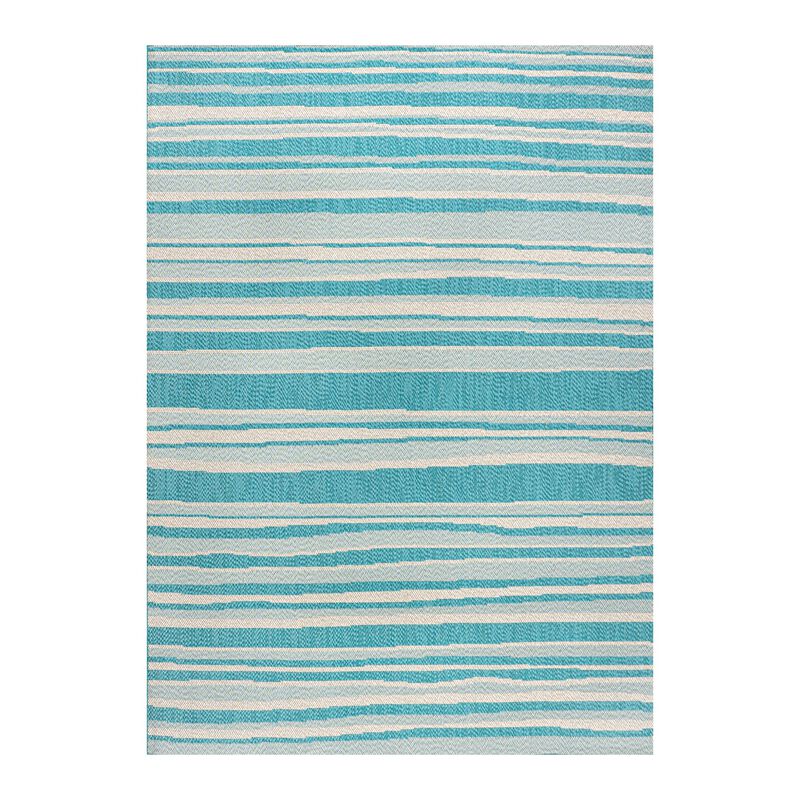 Castara Wavy Stripe Modern Indoor/Outdoor Area Rug