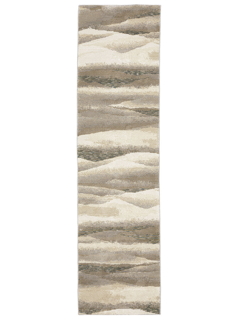 Evolution 2'6" x 12' Beige Rug