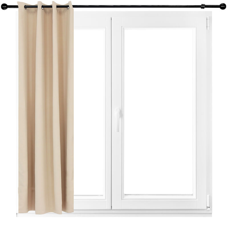 Sunnydaze Room Darkening Curtain Panel - Beige - 52 in x 108 in