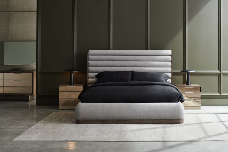 La Moda King Upholstered Panel Bed