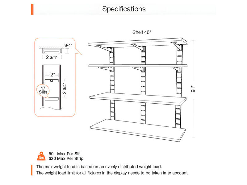 Stirdy Garage / Laundry Room / Pantry Shelving System 91" High with 4 Shelves 48" Length 20"- 22" Width | 2 Sections- Shelves Sold Separately