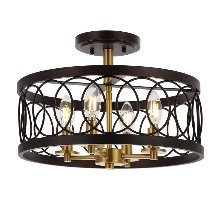 Sylvain Metal LED Semi-Flush Mount