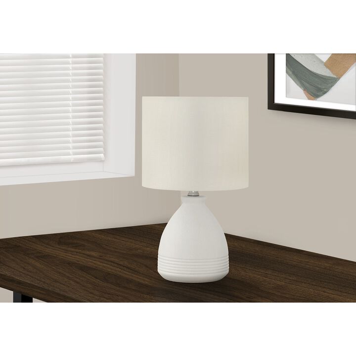 Monarch Specialties I 9741 - Lighting, 17"H, Table Lamp, Cream Ceramic, Ivory / Cream Shade, Modern