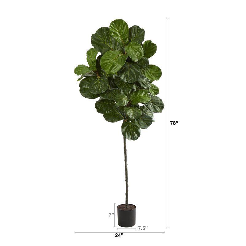 HomPlanti 6.5 Feet Fiddle Leaf Artificial Tree