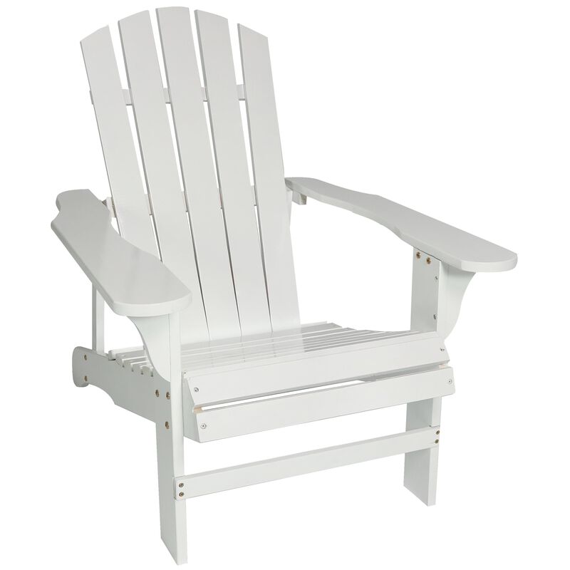 Sunnydaze Coastal Bliss Fir Wood Adirondack Chair