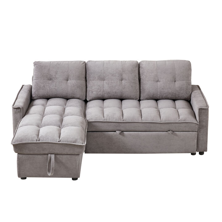 Merax L-Shaped Sectional Sofa with Reclining Storage and Arm Side Organizer Pocket Features