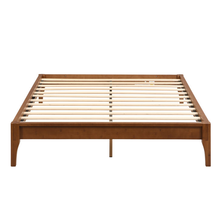Merax Solid Dry Bamboo Wood Platform Bed Frame