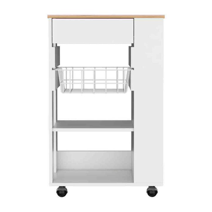 Kitchen Cart Sonex, Kitchen, White / Light Oak