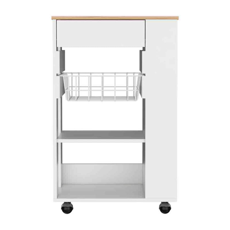 Kitchen Cart Sonex, Kitchen, White / Light Oak