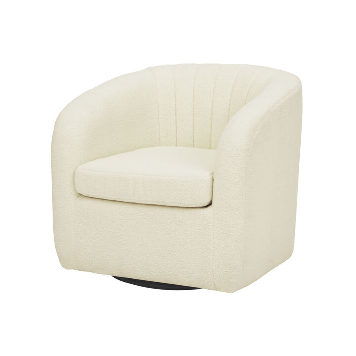 Teamson home - Monroe faux shearing 28.75" Swivel Tub Chair