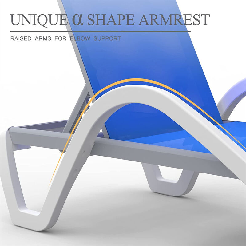 Adjustable Aluminum Pool Lounge Chair - Blue