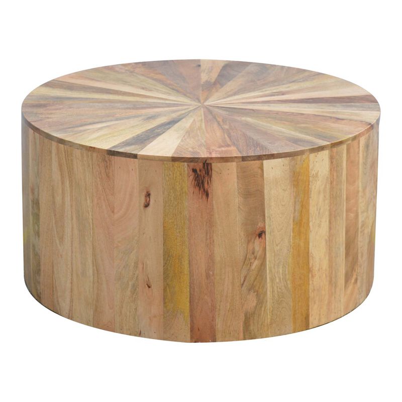 Solid Wood Round Wooden Coffee Table