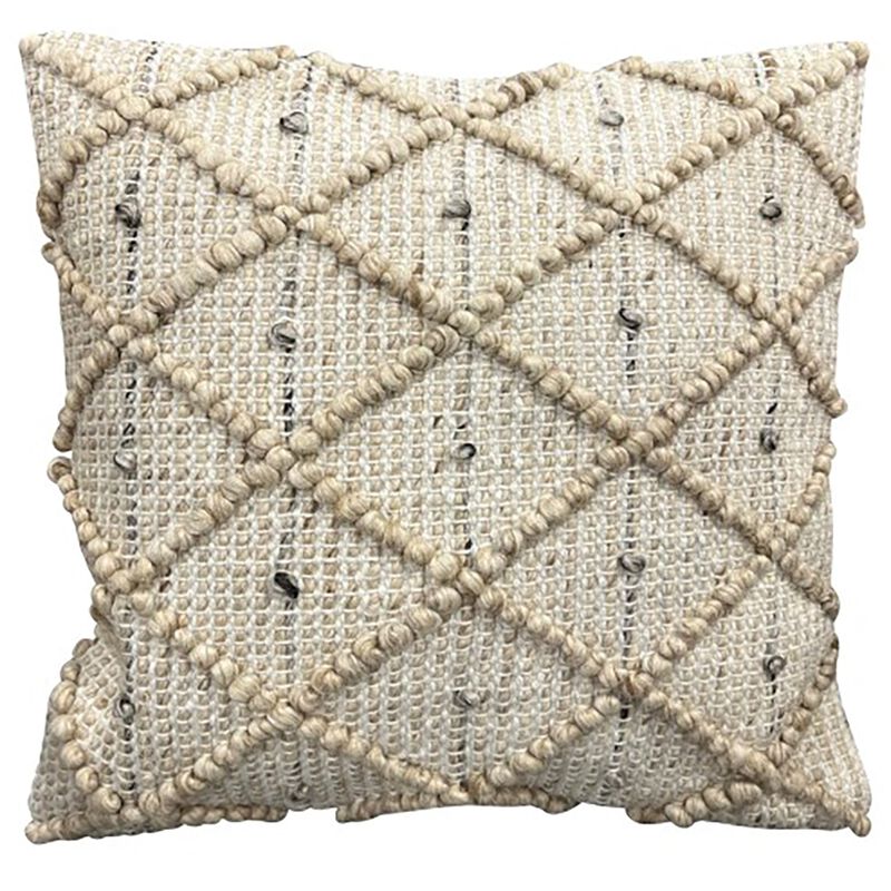 F. Corriveau International - Charm Cushion with Diamond Design, Indoor/Outdoor, 18" x 18"