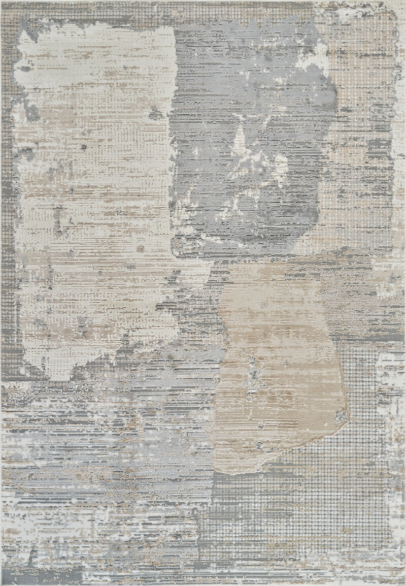 Nomad Abstract Modern Cream Grey Indoor Area Rug