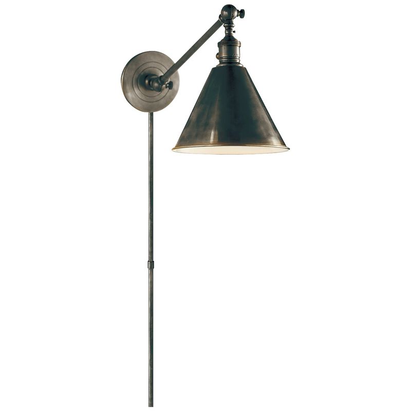 Boston Functional Single Arm Library Light in Bronze