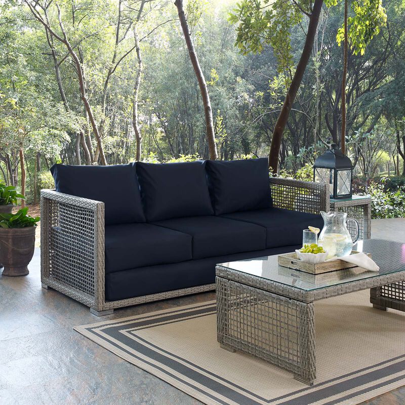 Modway - Aura Outdoor Patio Wicker Rattan Sofa