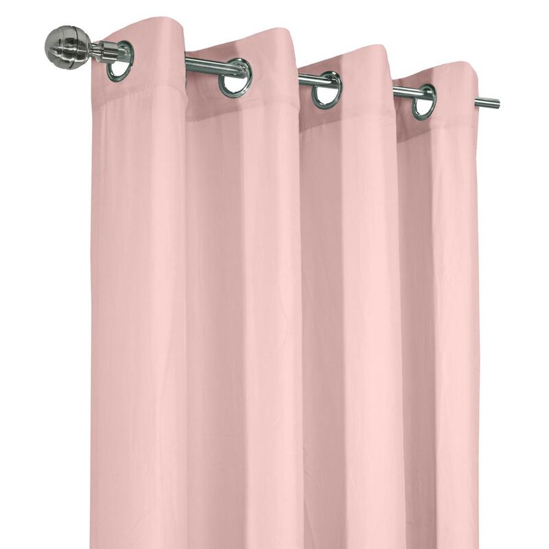 Habitat Harmony Light Filtering Crinkled Texture on Supple Drapeable Flowing Fabric Grommet Curtain Panel 52" x 63" Rose