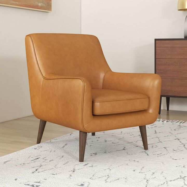 Ashcroft Furniture Co Alex Tan Leather Lounge Chair