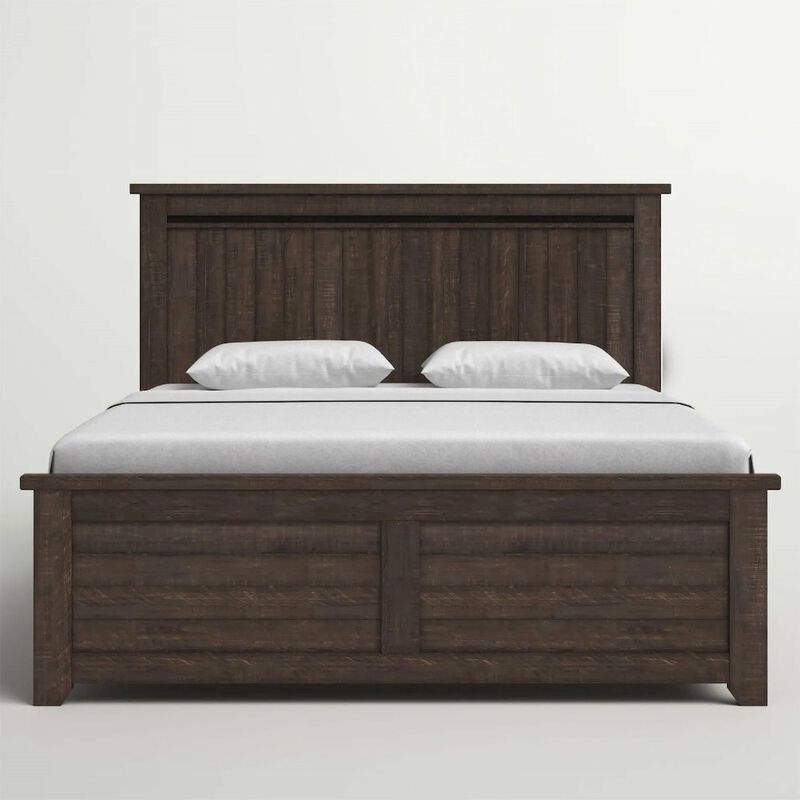 Jofran Madison County Rustic Reclaimed Pine Farmhouse Queen Panel Bed