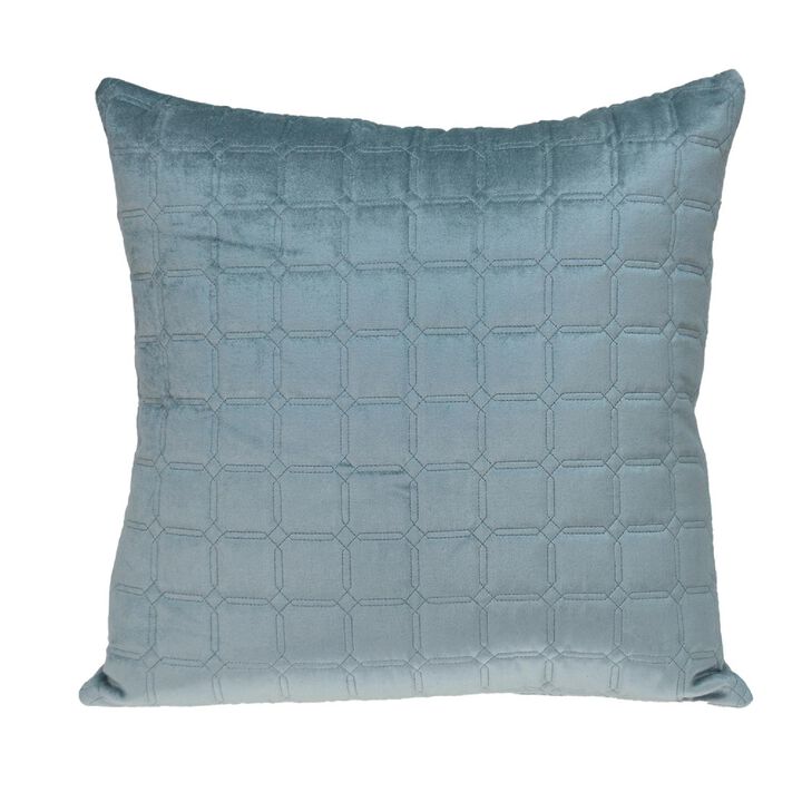 20” Gray Transitional Quilted Square Throw Pillow