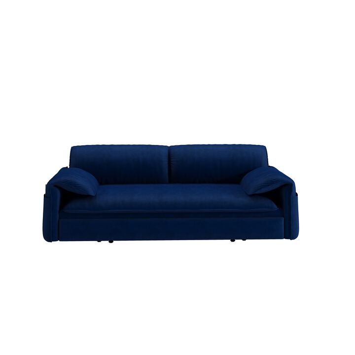 Merax Velvet Loveseat Sleeper Sofa for Living Room