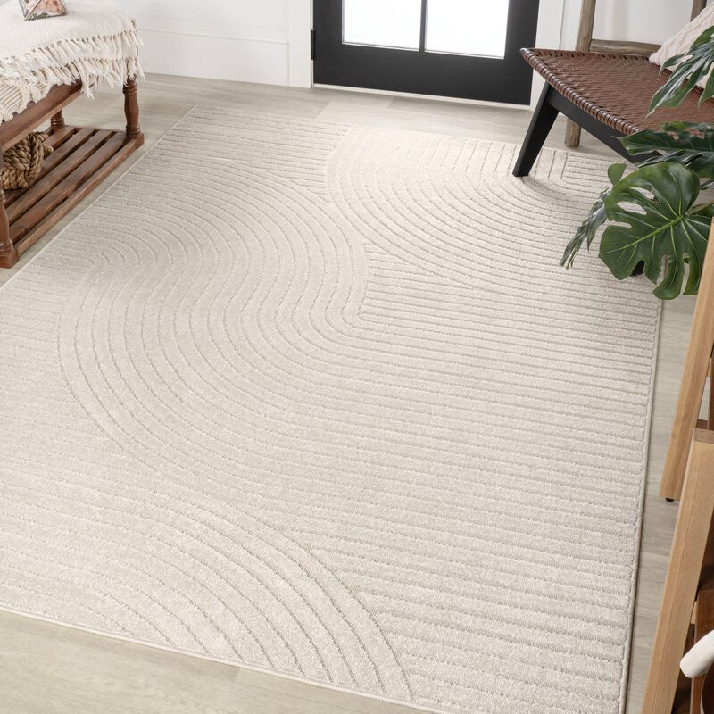 Skagen Minimalist Curve Geometric Area Rug