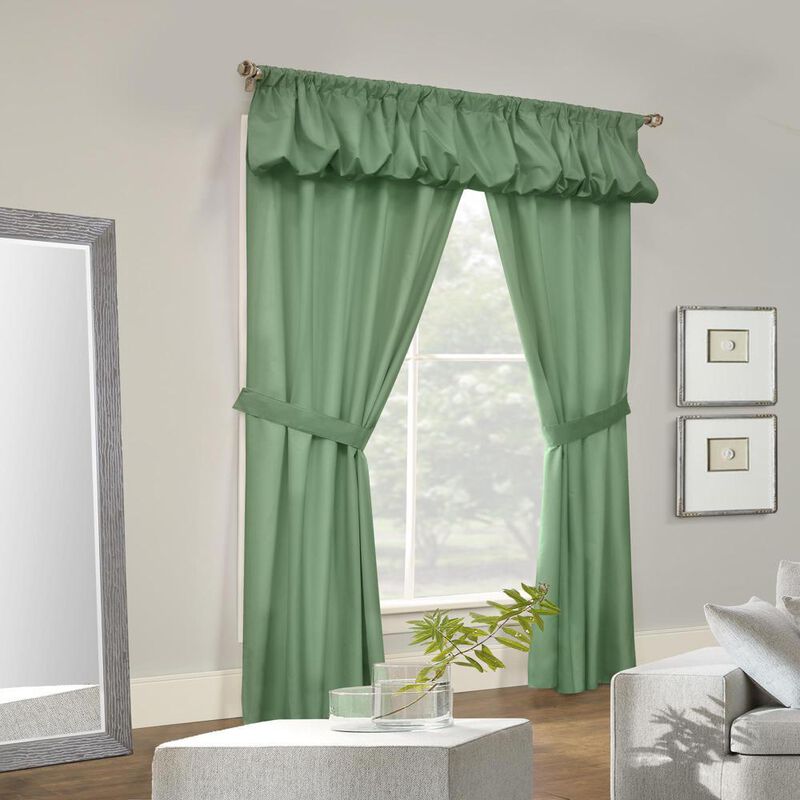 Commonwealth Thermalogic Prescott Energy Efficient 5 Piece Window Curtain Set - 80x84" - Sage