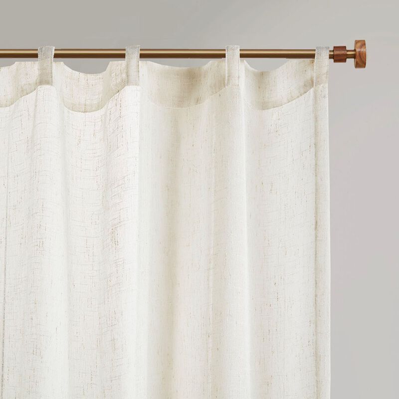 Gracie Mills Theron Lightweight Lined Yarn Dye Sheer Window Panel Pair