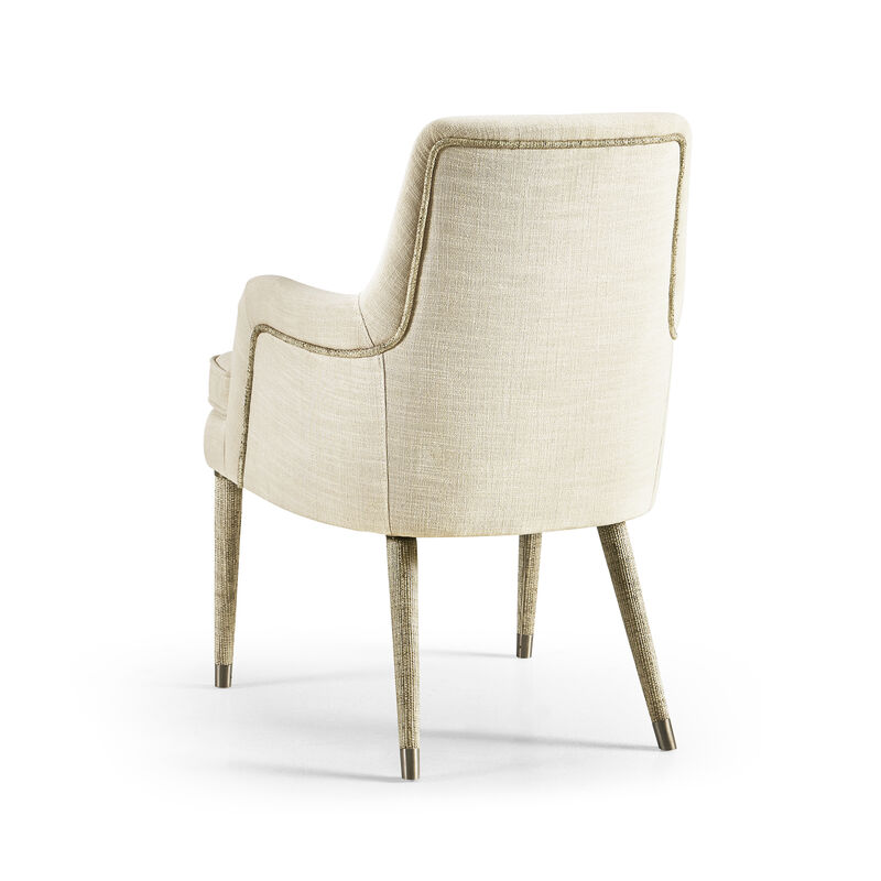 Shoal Linen & Grass Cloth Host Chair