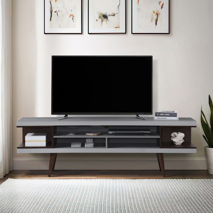70.87 in. Wood TV Stand with 5 Storage Shelves Fits TV's up to 75 in.