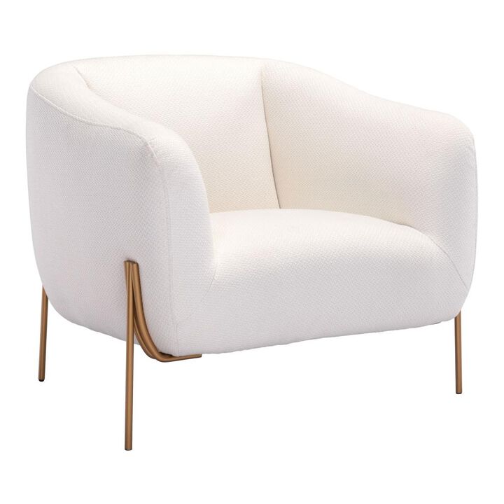 Belen Kox Micaela Arm Chair, Ivory & Gold, Belen Kox