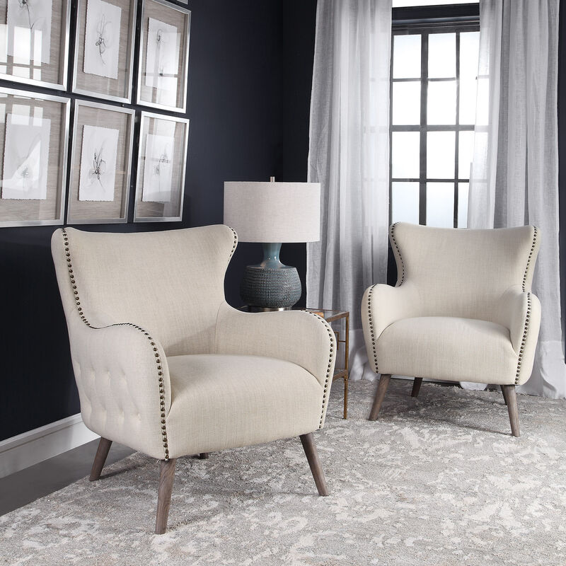 Donya Cream Accent Chair