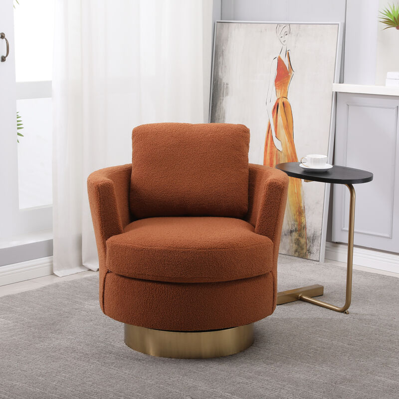 Swivel Barrel Chair for Living Room or Bedroom