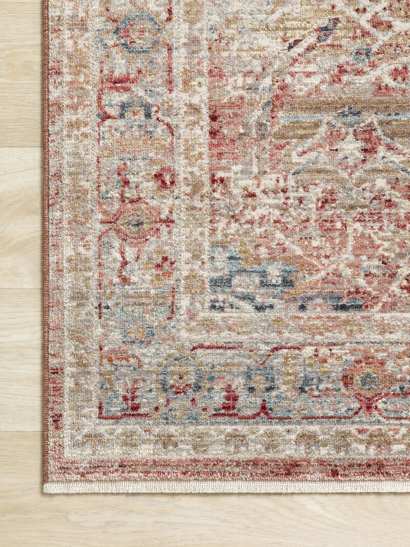 Claire CLE01 Red/Ivory 7'10" x 10'2" Rug