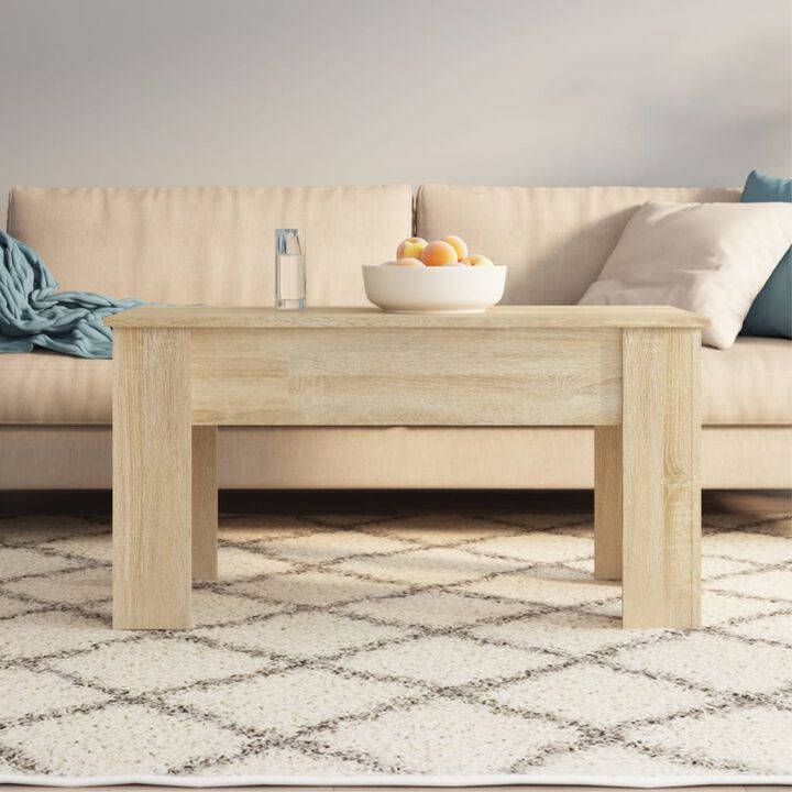 vidaXL Coffee Table Sonoma Oak 39.8"x19.3"x20.5" Engineered Wood