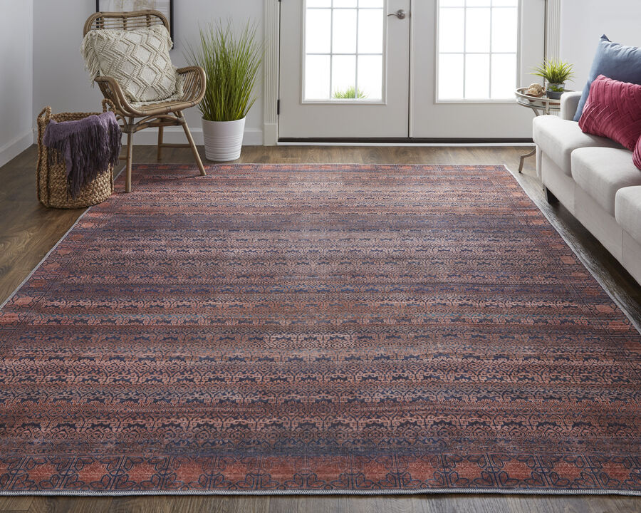 Voss 39H4F Red/Brown/Blue 2'7" x 8' Rug