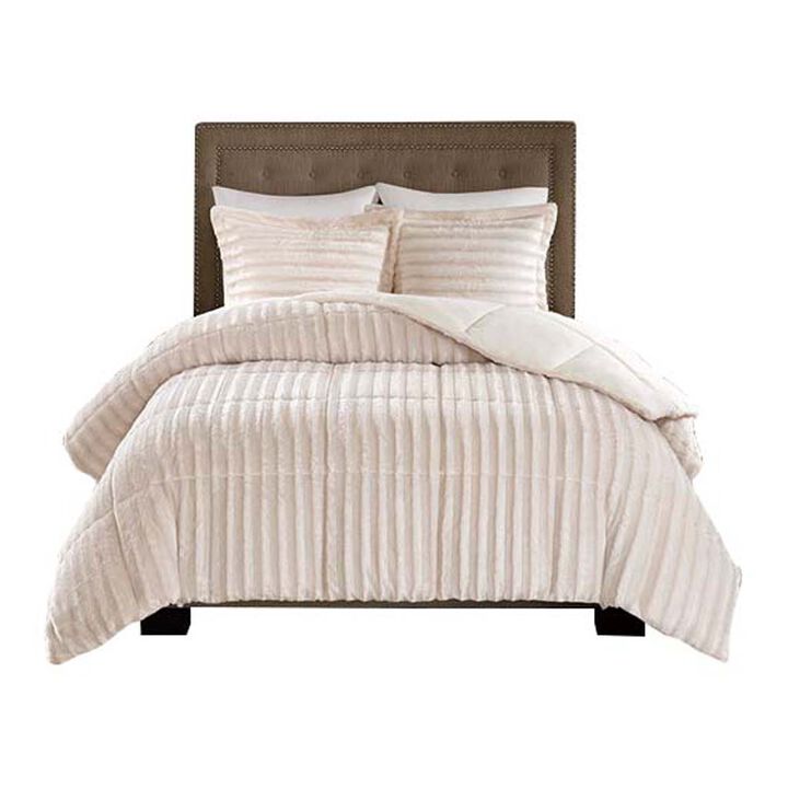 Gracie Mills Wilfred Faux Fur Comforter Set - California King