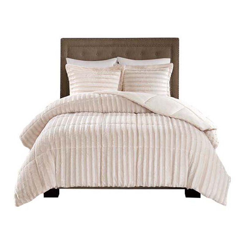 Gracie Mills Wilfred Faux Fur Comforter Set - California King